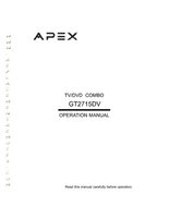 Apex GT2715DVOM TV Operating Manual