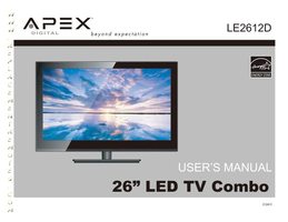 Apex LE2612D TV Operating Manual