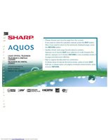 Sharp LC40LE653UOM TV Operating Manual