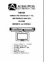 Audiovox VE720OM TV Operating Manual