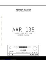 Harman-Kardon AVR135OM Operating Manuals