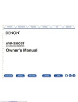 Denon AVRS500BT Audio/Video Receiver Operating Manual