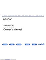 DENON AVRS500BTOM Audio/Video Receiver Operating Manuals DENON AVRS500BTOM Audio/Video Receiver Operating Manuals