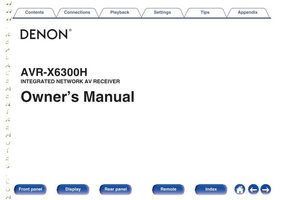Denon AVR-X6300 Audio/Video Receiver Operating Manual