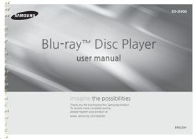 Samsung BDJ5900 Blu-Ray DVD Player Operating Manual