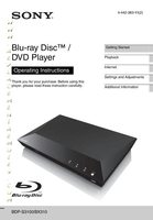 Sony BDPS3100 DVD Player Operating Manual