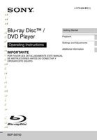 Sony BDPS6700 Blu-Ray DVD Player Operating Manual