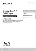 Sony BDPS6700 Blu-Ray DVD Player Operating Manual