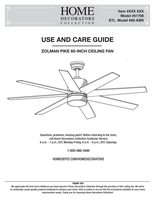 Home Decorators Collection 51708 Zolman Pike 60 in. Ceiling Fan Ceiling Fan Operating Manual