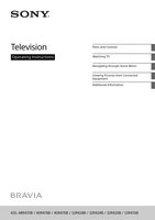 Sony KDL48R470B TV Operating Manual