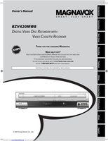 Magnavox BZV420MW8 DVD/VCR Combo Player Operating Manual