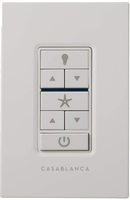 Casablanca 99195 4-Speed Indoor/Outdoor White Wall Switch Ceiling Fan Remote Control