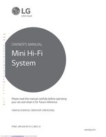 LG CM4550 Audio System Operating Manual