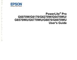 Epson POWERLITEPROG6270WOM Operating Manuals