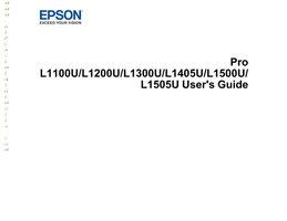 Epson ProL1200U Projector Operating Manual