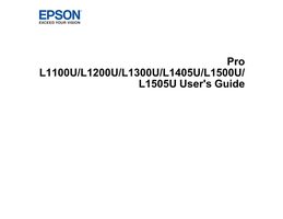 Epson ProL1200U Projector Operating Manual