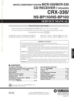 Yamaha CRX330 Audio System Operating Manual