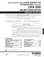 Yamaha CRX330 Audio System Operating Manual