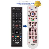 Toshiba CT8037-Substitute (Anderic RRU401 Universal) TV Remote Controls