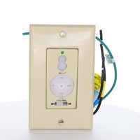 Minka-Aire 3-Speed 256 Bit Wall Mount Wired Ceiling Fan Remote Control with Reverse Key - White/black/brown plates - WCS212, KUJCE10007