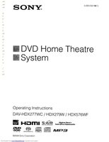 Sony DAVHDX576WF Audio/Video Receiver Operating Manual