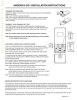 Download ANDERIC DC1 Reversible with 6 Speeds for Hampton Bay Ceiling Fan Remote Control documentation