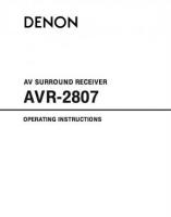 Denon AVR2807 RC1030 Receiver Remote Control Operating Manual