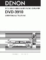 Denon DVD3910 DVD3910S DVD Player Operating Manual