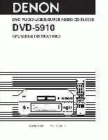 Denon DVD5910ciOM DVD Player Operating Manual