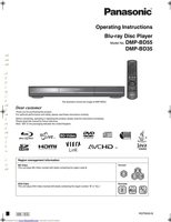 Panasonic DMPBD55 Blu-Ray DVD Player Operating Manual