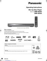 Panasonic DMPBD55 Blu-Ray DVD Player Operating Manual