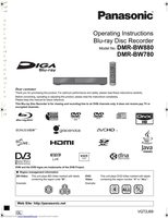 Panasonic DMRBW780GL Blu-Ray DVD Player Operating Manual