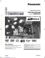Panasonic DMRE75VP DVD/VCR Combo Player Operating Manual
