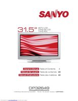 Sanyo DP32649 TV Operating Manual