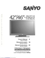 SANYO DP46841OM Operating Manuals