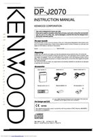 KENWOOD DPJ2070OM Operating Manuals
