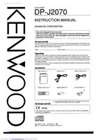 Kenwood DPJ2070 Audio System Operating Manual