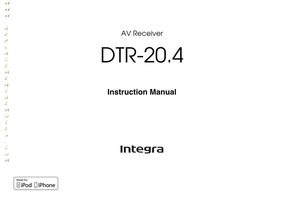 Integra DTR204OM Audio/Video Receiver Operating Manual