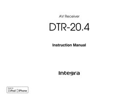 Integra DTR204OM Audio/Video Receiver Operating Manual