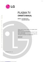 LG DU42PX12X TV Operating Manual