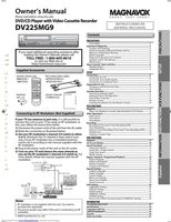 Magnavox DV225MG9AOM Operating Manuals