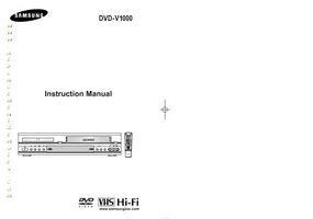 Samsung DVD1000 DVD Player Operating Manual