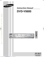 Samsung DVDV9800 DVD/VCR Combo Player Operating Manual
