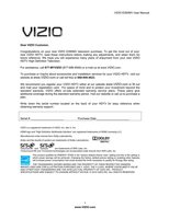 Vizio E260MV TV Operating Manual