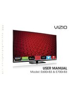 Vizio E700iB3 TV Operating Manual