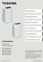 Toshiba RACPD1412CRU Air Conditioner Unit Operating Manual