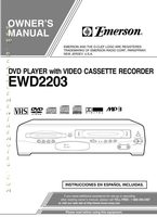 EMERSON EWD2203OM DVD/VCR Combo Player Operating Manuals EMERSON EWD2203OM DVD/VCR Combo Player Operating Manuals