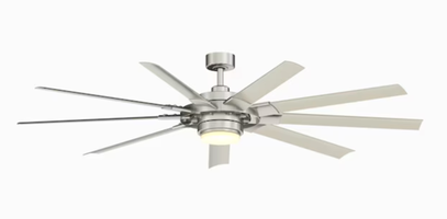 Fanimation Fans LP8147SLBN Slinger II 9 Blade 72 Inch LED Brushed Nickel Ceiling Fan