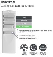 Generic 10442 Better Homes and Gardens Universal 3 Speed Ceiling Fan Remote Control Kit
