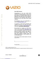 Vizio GV47LFHDTV TV Operating Manual